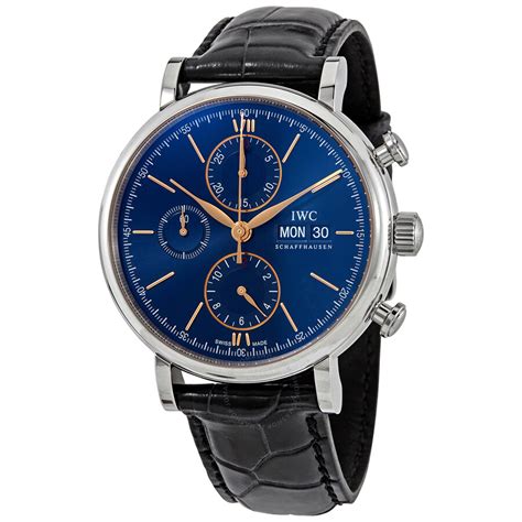 iwc portofino chronograph blue dial|iw391036.